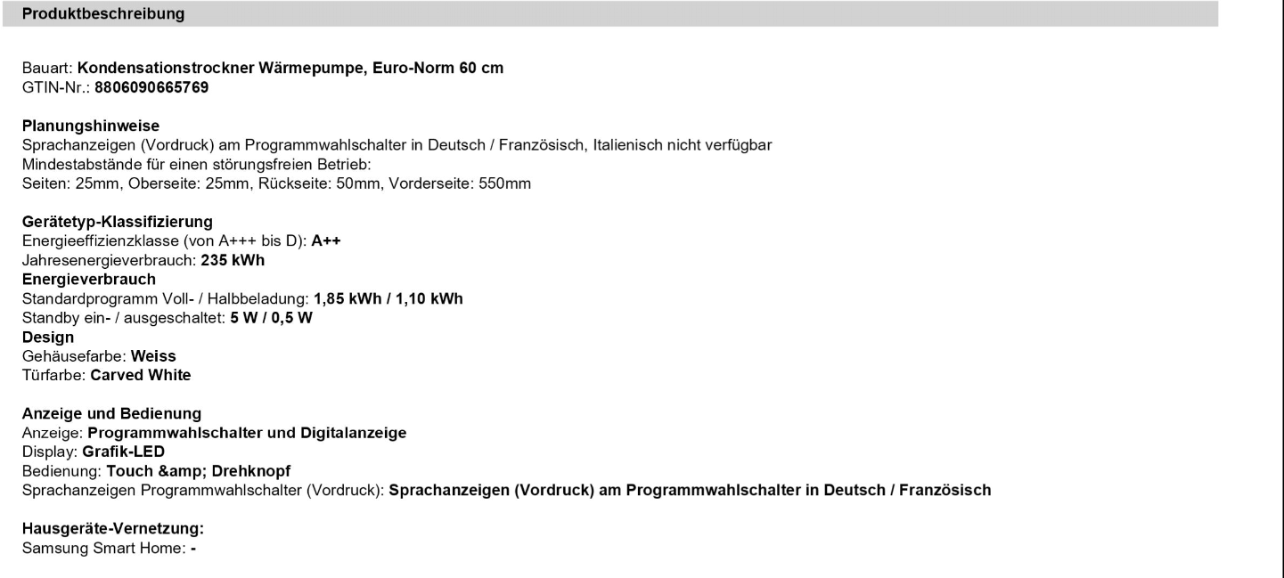 Samsung Trockner TR130
