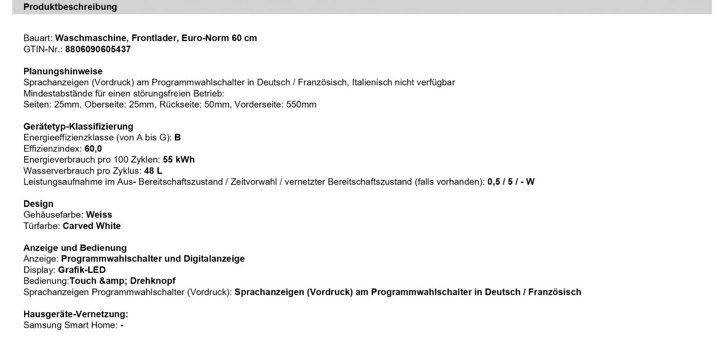 Samsung Waschmaschine WM130