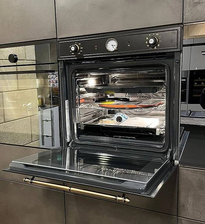 Smeg Retro Look Backofen Anthrazit